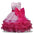 GlitterTwirl Sparkle Dress for Girls - Rose Red / 100cm