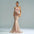 GlitzGlam Halter Mermaid Gown - Champagne / S