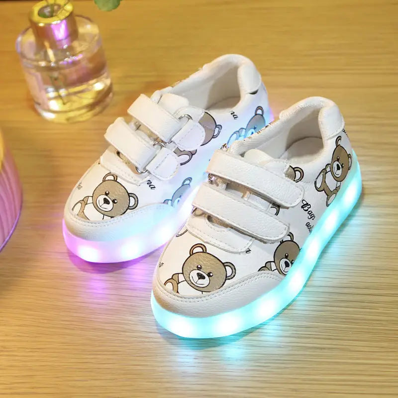 GlowFly Wings: LED USB Charge Kids’ Sneakers