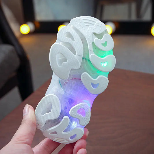 GlowStride Kids: Breathable LED Sneakers