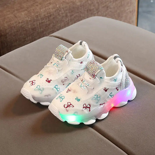 GlowStride Kids LED Breathable Sneakers