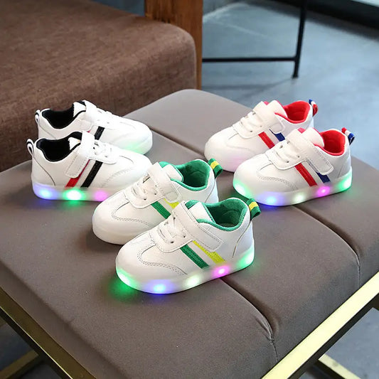 GlowStride: Kimmy White LED Sneakers