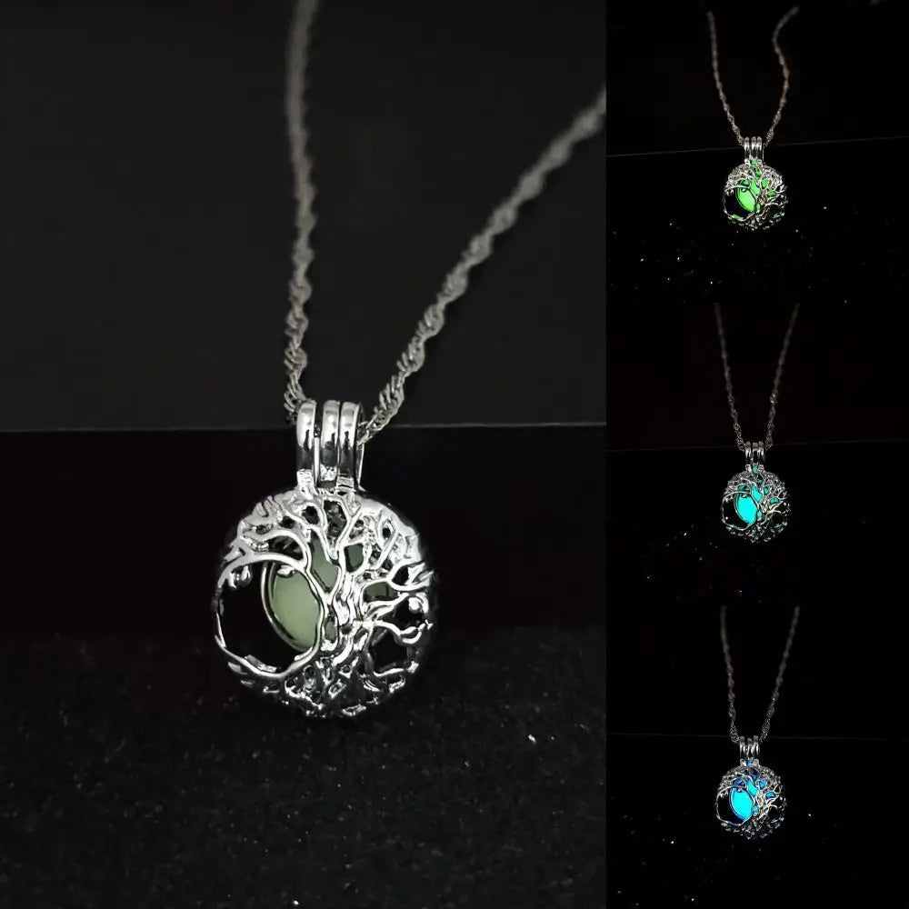 GlowTree Hollow Noctilucent Necklace with Ethereal Luminescence