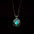 GlowTree Hollow Noctilucent Necklace with Ethereal Luminescence - Blue green light