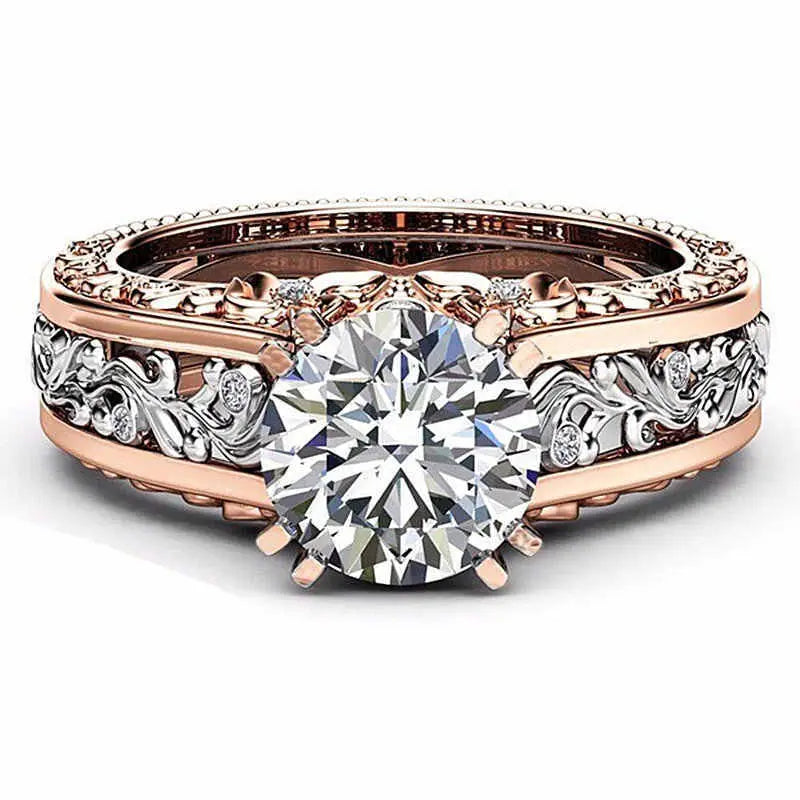 Golden Diamond Adjustable Ring