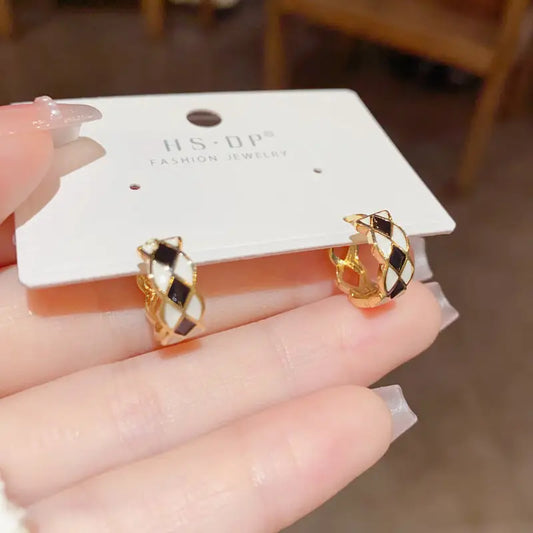 Golden Geo Chic 14K Gold Fashion Ear Clips