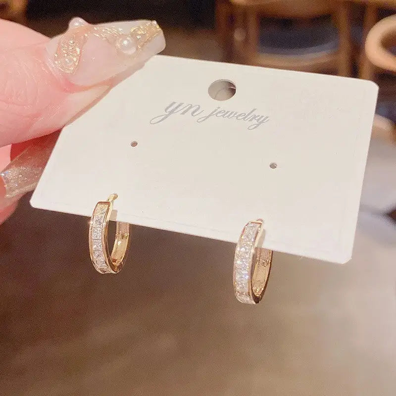 Golden Geo Chic 14K Gold Fashion Ear Clips - No 1