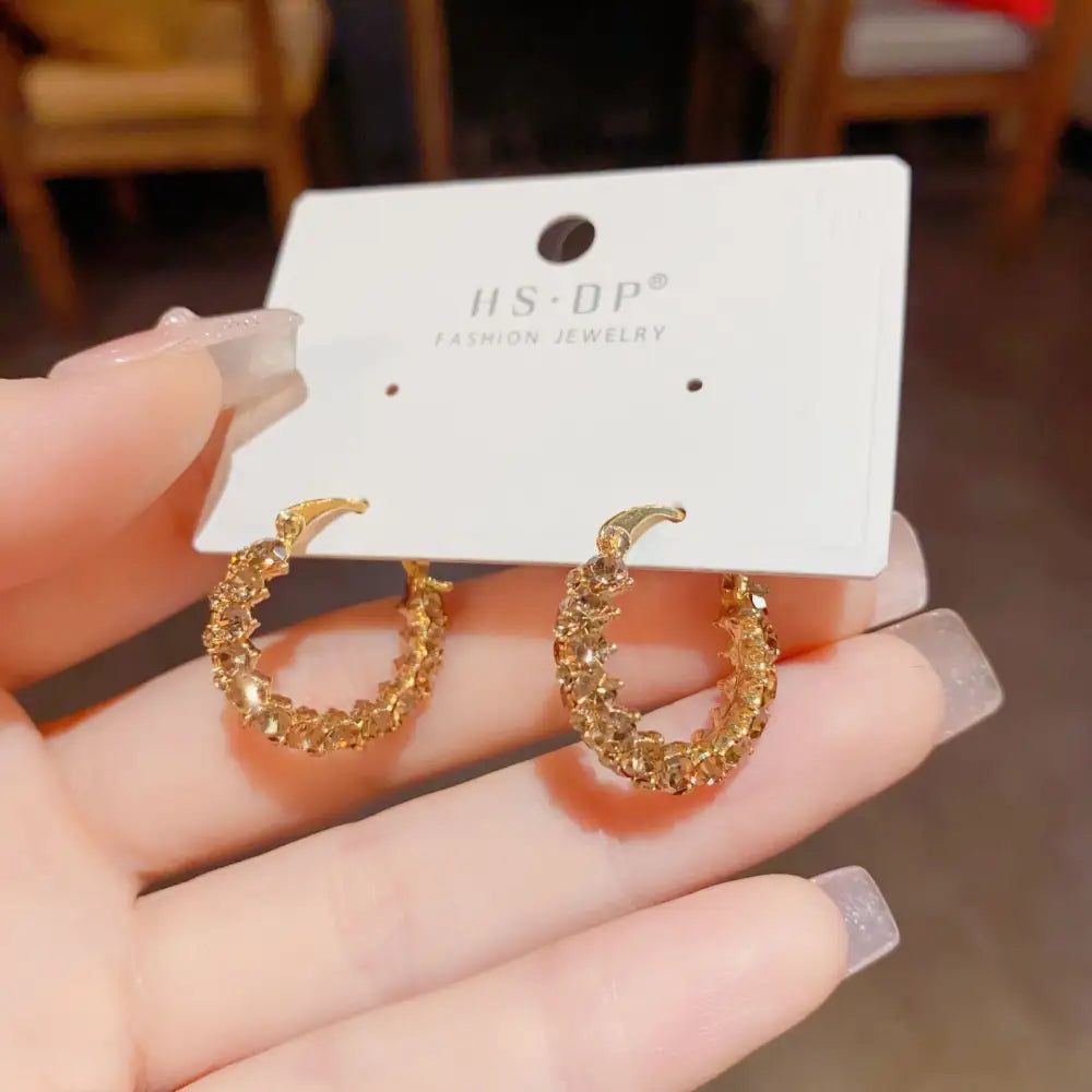 Golden Geo Chic 14K Gold Fashion Ear Clips - No 18