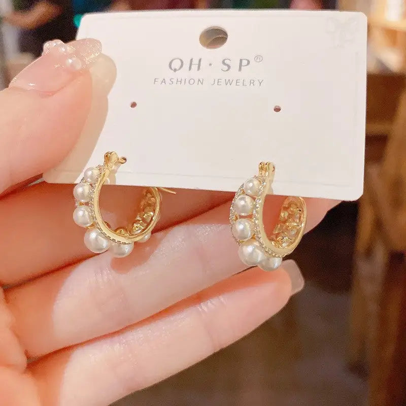Golden Geo Chic 14K Gold Fashion Ear Clips - No 19