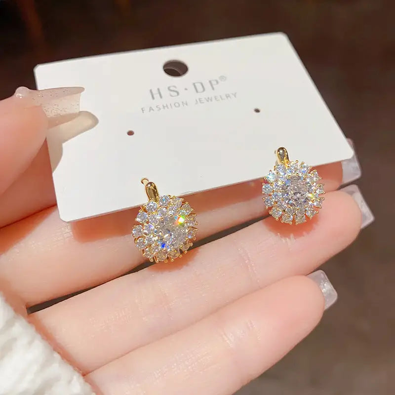 Golden Geo Chic 14K Gold Fashion Ear Clips - No 27