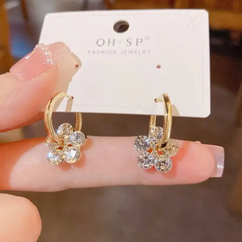 Golden Geo Chic 14K Gold Fashion Ear Clips - No 32