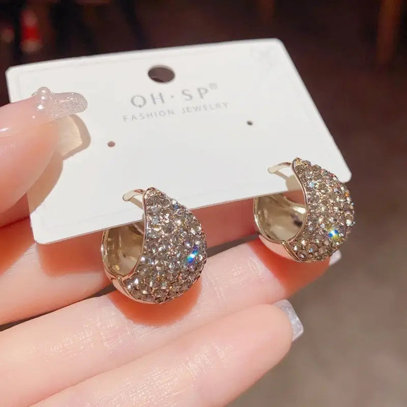 Golden Geo Chic 14K Gold Fashion Ear Clips - No 34