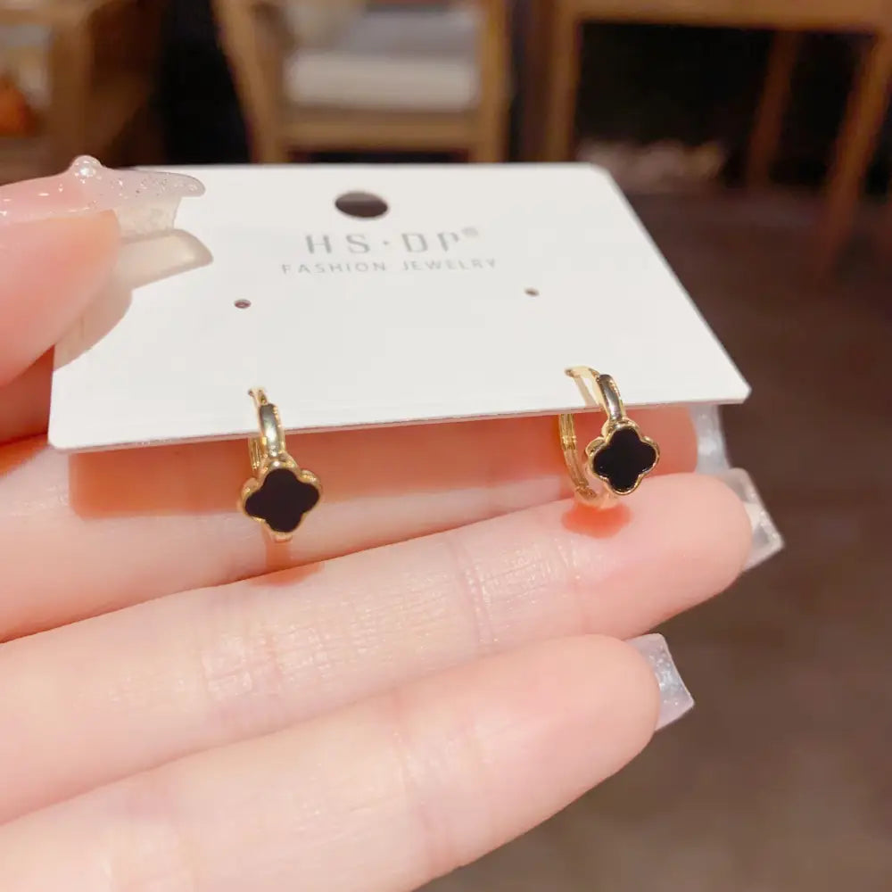 Golden Geo Chic 14K Gold Fashion Ear Clips - No 41