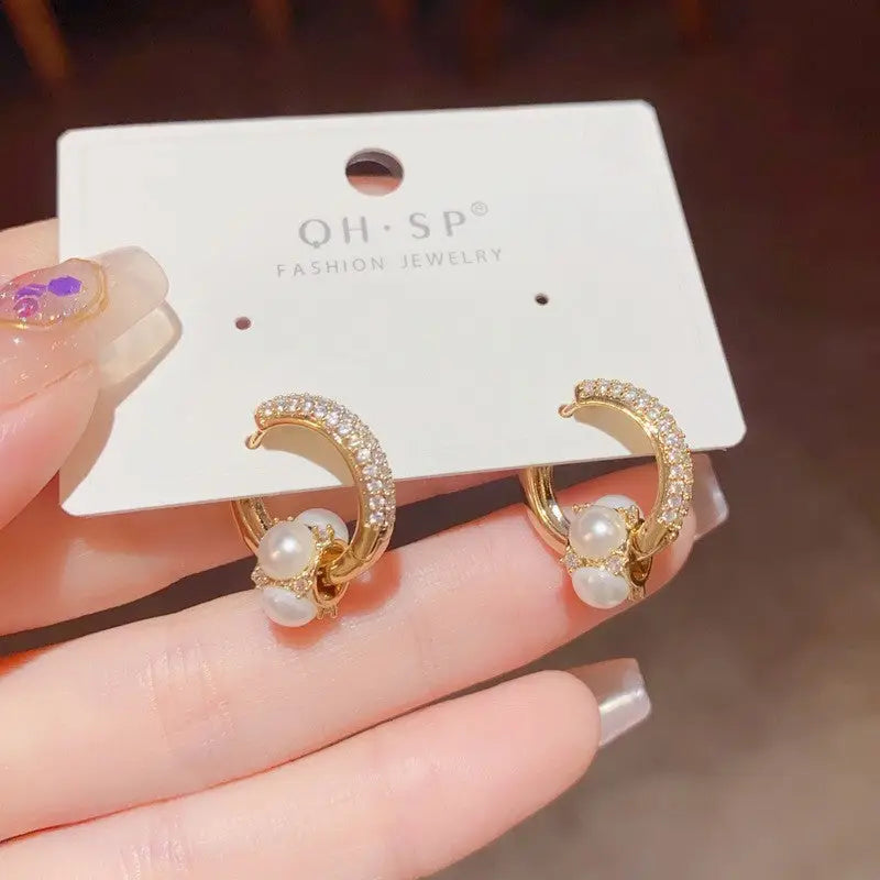 Golden Geo Chic 14K Gold Fashion Ear Clips - No 6