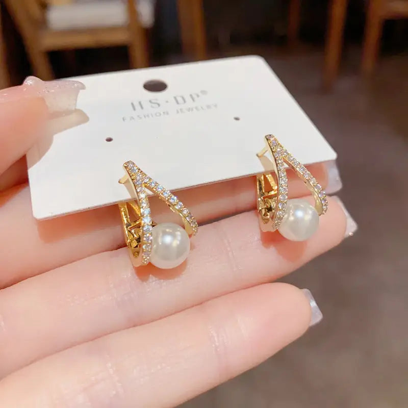 Golden Geo Chic 14K Gold Fashion Ear Clips - No 61