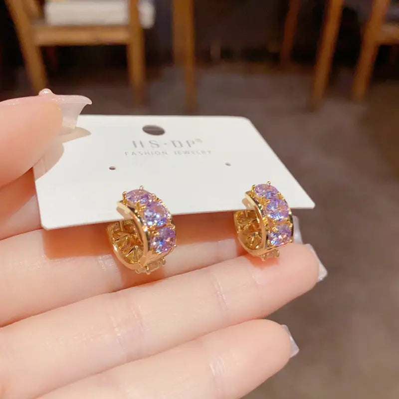 Golden Geo Chic 14K Gold Fashion Ear Clips - No 63
