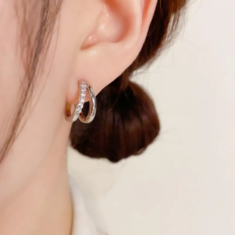 Golden Geo Chic 14K Gold Fashion Ear Clips - No 75