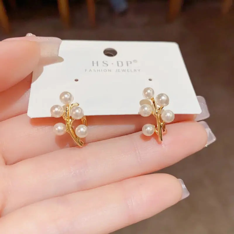 Golden Geo Chic 14K Gold Fashion Ear Clips - No 81