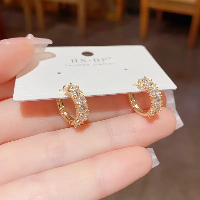 Golden Geo Chic 14K Gold Fashion Ear Clips - No 82
