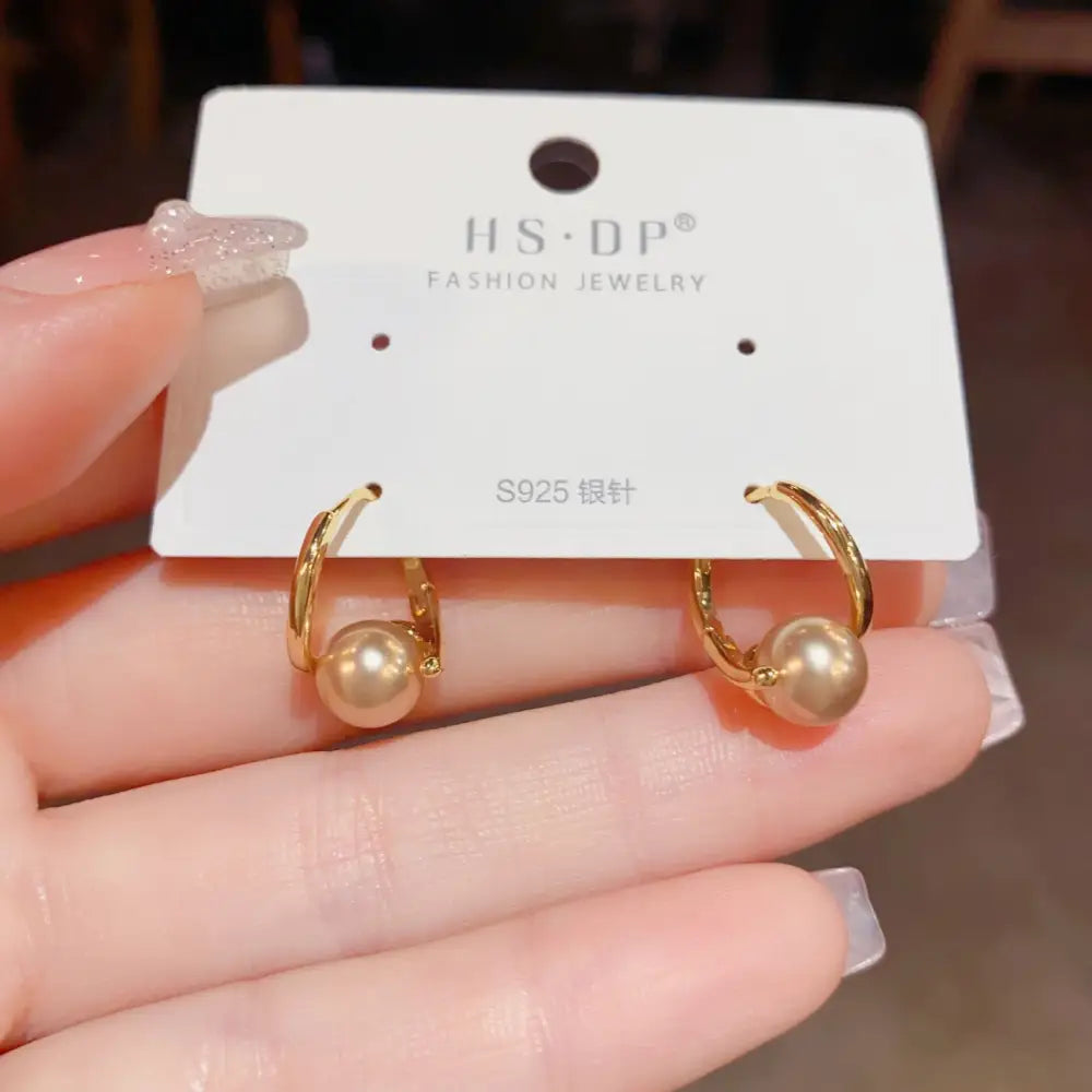 Golden Geo Chic 14K Gold Fashion Ear Clips - No 83