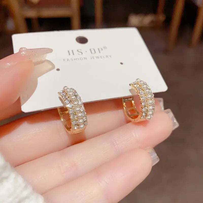 Golden Geo Chic 14K Gold Fashion Ear Clips - No 84