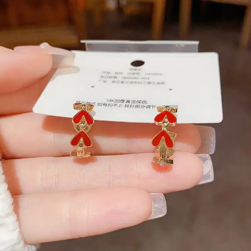 Golden Geo Chic 14K Gold Fashion Ear Clips - No 85