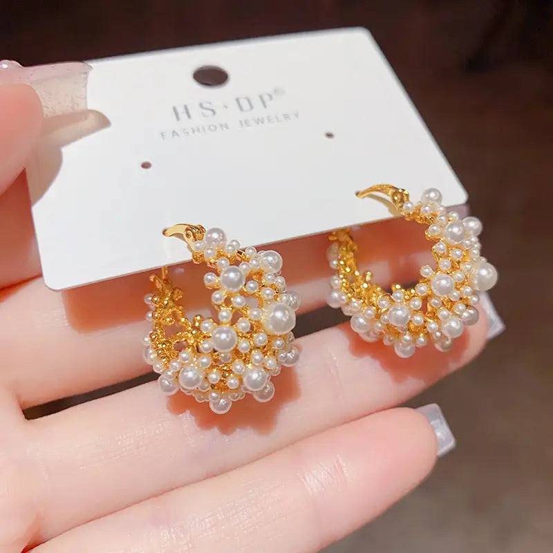 Golden Geo Chic 14K Gold Fashion Ear Clips - No 91