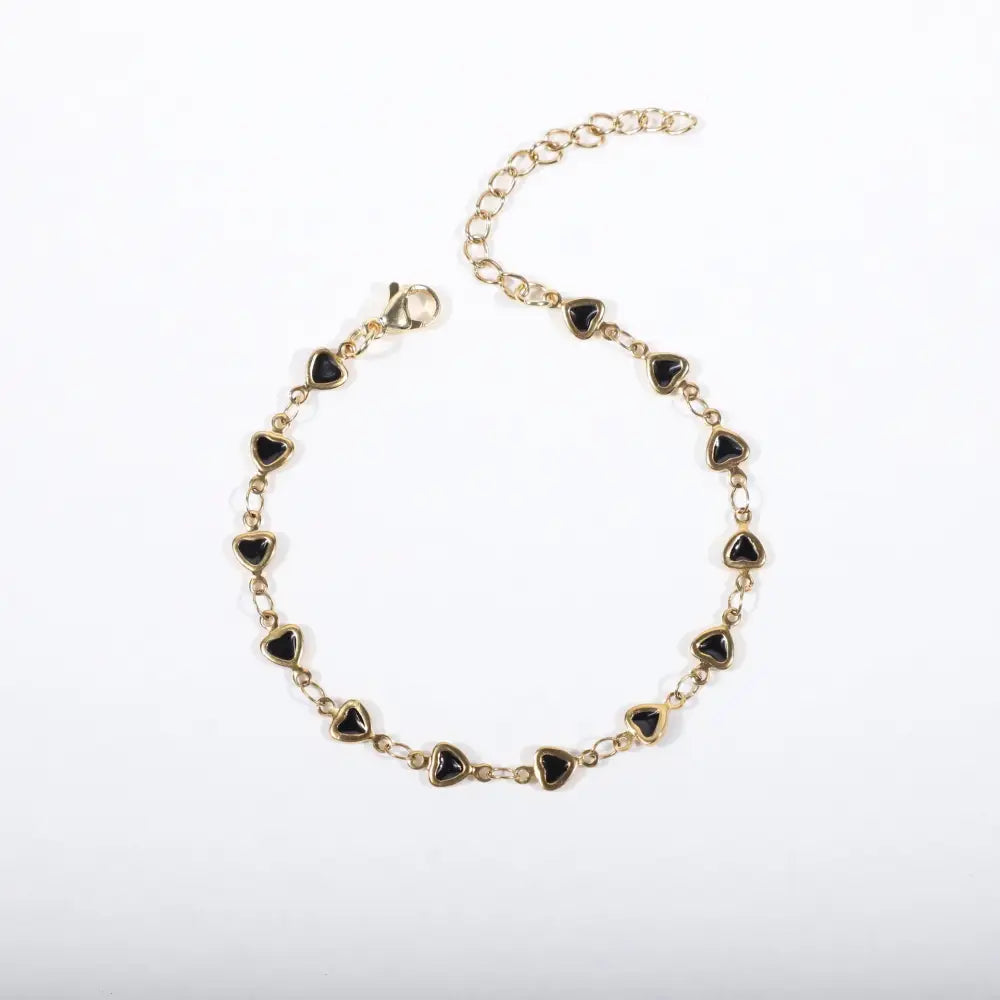 GoldLuxe Stainless Vacu-Plate Elegant Bracelet - Black / 17and5cm