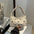Gray Milky White Medium Soft Cloth Dumpling Crossbody Bag with Zipper - OFF White / Cloth