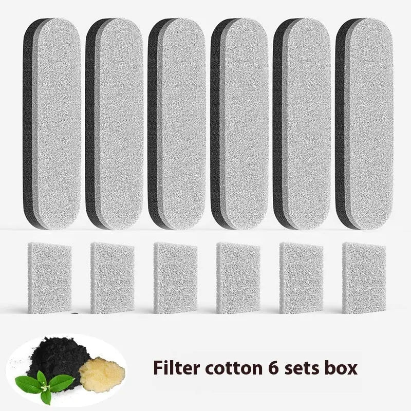 Gray Pet Water Dispenser with USB and Sensor Black Filter Cotton Set
