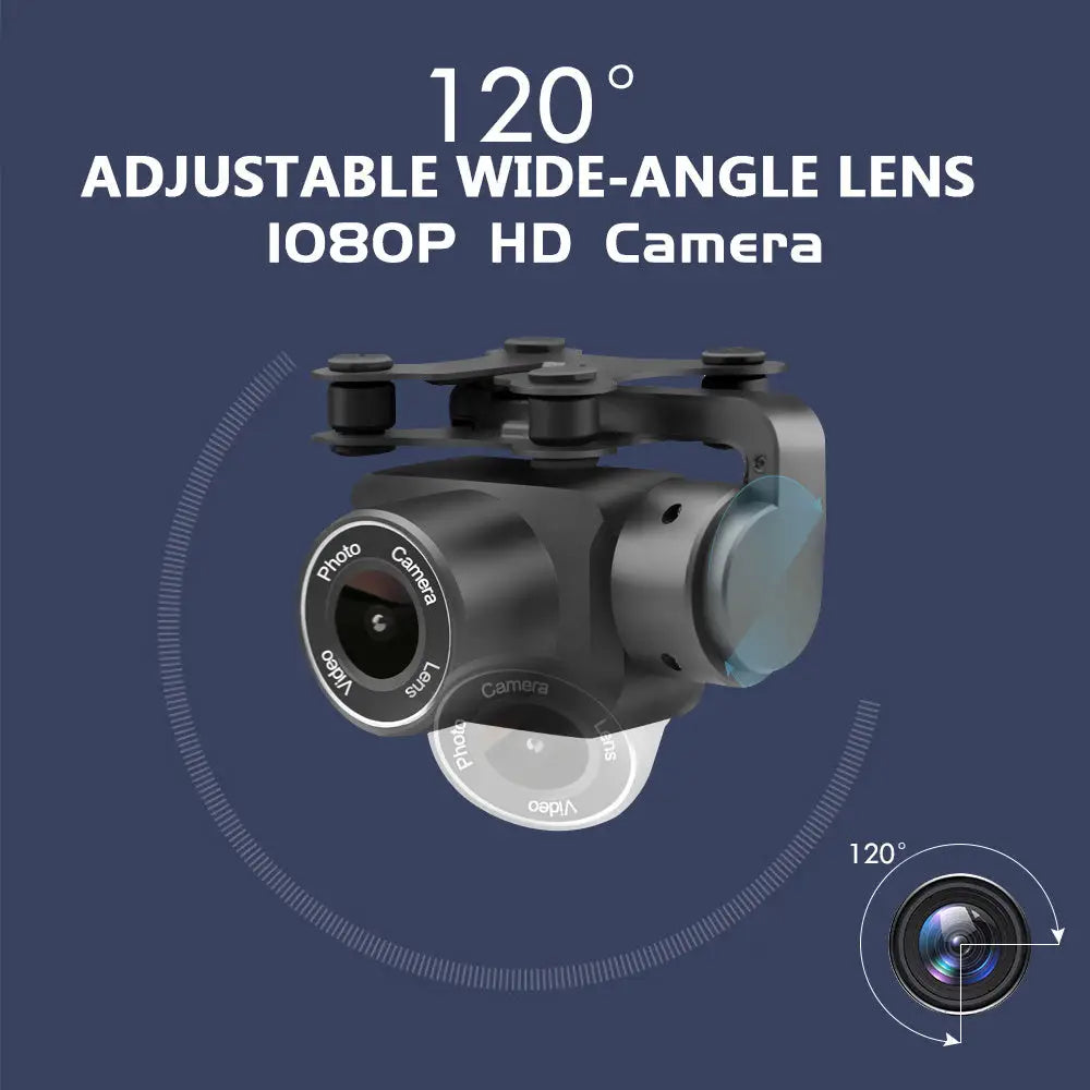 GW168 Remote Control Drone with LED Light and 3D Roll Functions Black