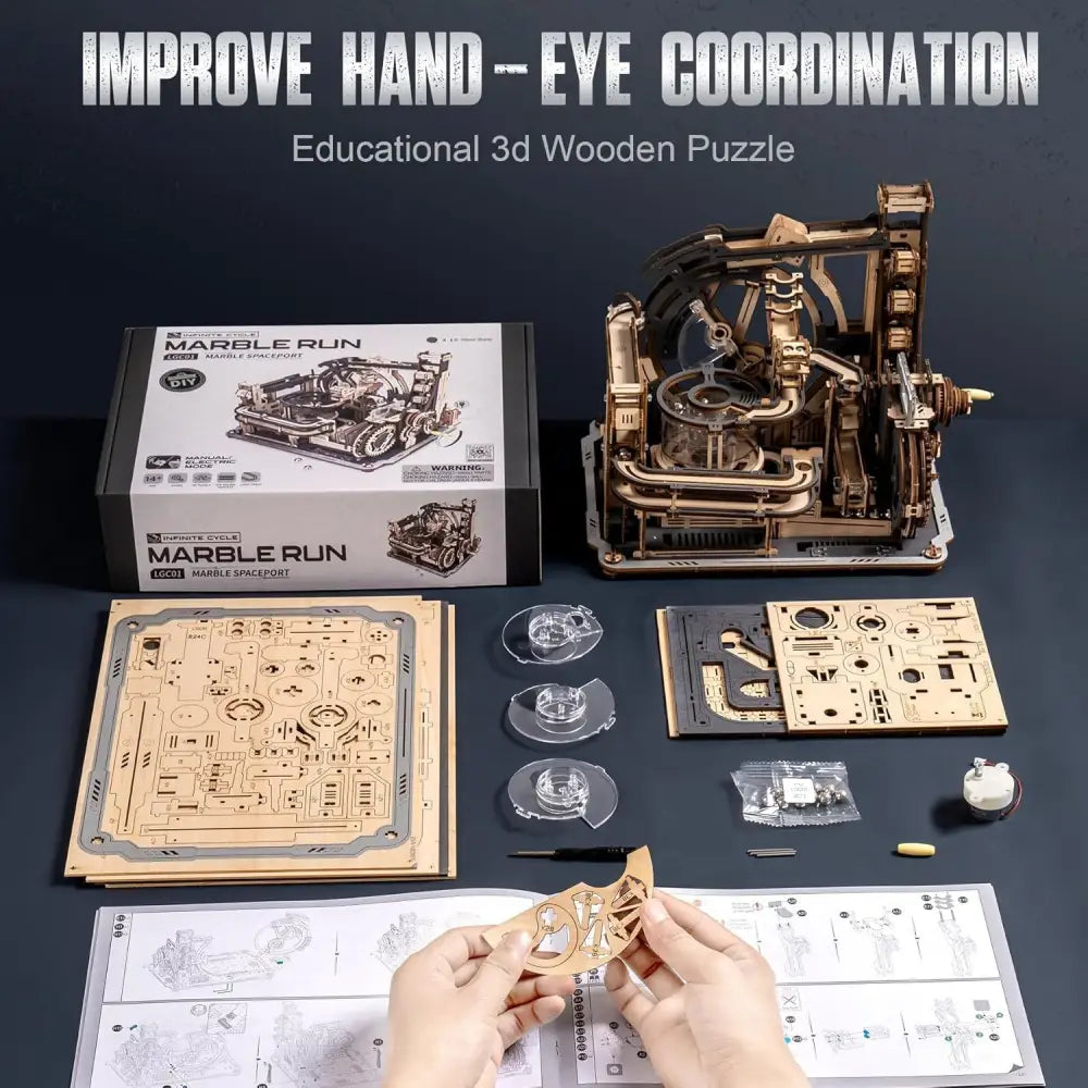 Hand Cranked and Electric Motor Dual Mode Gear Model Kit LGC01 5