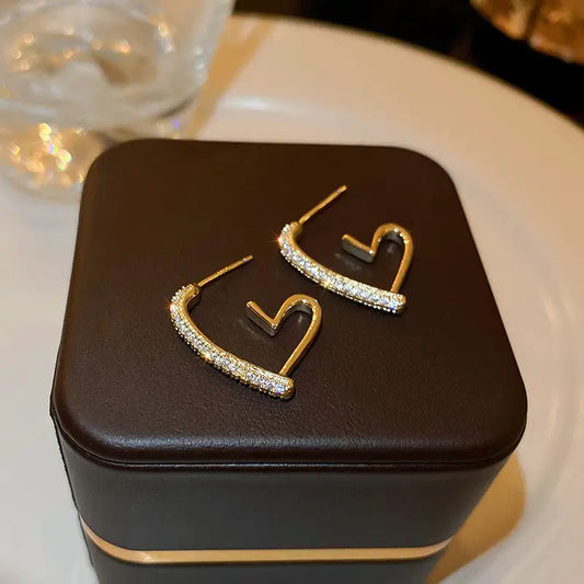 HeartLuxe: Trendy Light Luxury Earrings - Picture Color