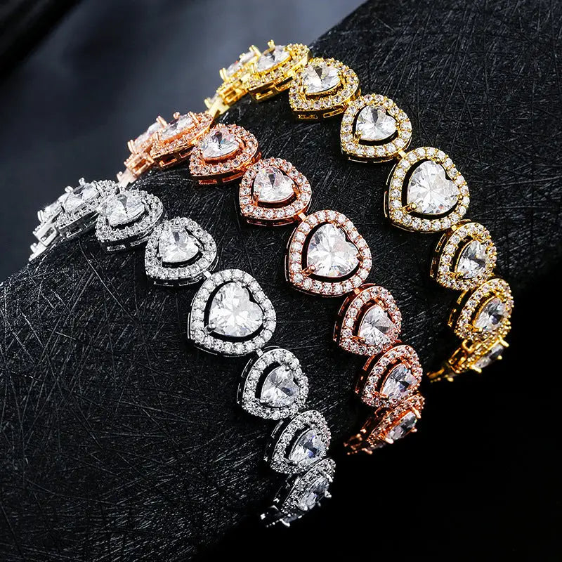 HeartZircon Korean Style Bracelet with Delicate Heart Charm