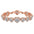 HeartZircon Korean Style Bracelet with Delicate Heart Charm - Rose Gold Plated