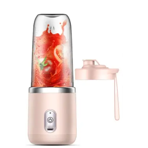 High Power 140W Juicer with 400mL Capacity and Fast Motor Pink / Six Knife and Single Cover