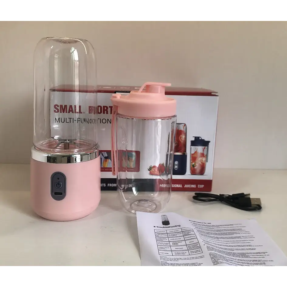 High Power 140W Juicer with 400mL Capacity and Fast Motor Pink / Six Knives and Double Cups