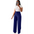 High-Waist Straight-Leg Pants - Dark Blue / S