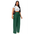 High-Waist Straight-Leg Pants - Dark Green / S
