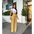 High-Waist Straight-Leg Pants - Khaki / S