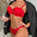 Hollow Lace Lace Embroidery Gathered Underwear Removable Straps - Red / 70B