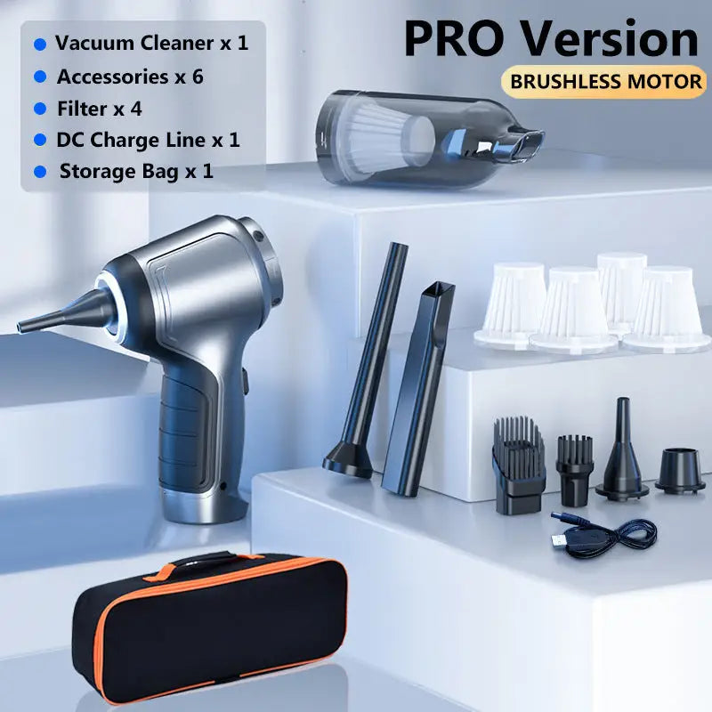 Home and Car Dual Purpose Handheld Vacuum Cleaner 12000Pa Rechargeable Updated PRO4hapa bag
