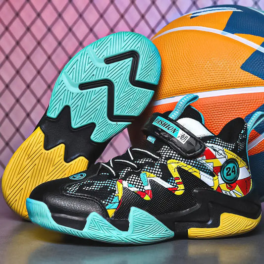 HoopPro Boys’ Breathable Basketball Kicks