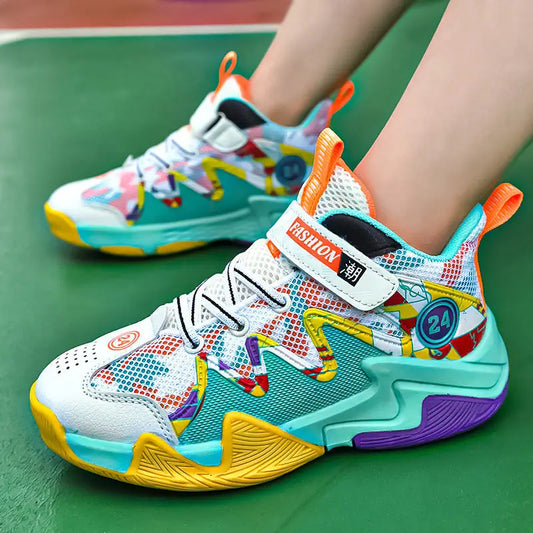 HoopPro Boys’ Breathable Basketball Kicks