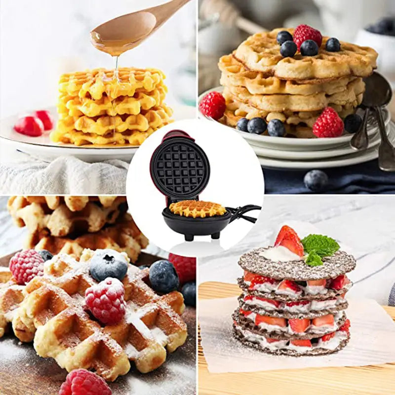 Household Mini Waffle Maker 350W Compact Electric Appliance