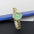 JewelSquare Luxe Watch with Diamond-Encrusted Stainless Steel Case - Flower Golden Green