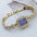 JewelSquare Luxe Watch with Diamond-Encrusted Stainless Steel Case - Square Gold And Blue