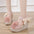 K-Style Plus Wedge Peep Toe Sandals - Pink / 35