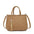 Khaki Milky White Straw Suitcase Style Handbag for Women - Khaki