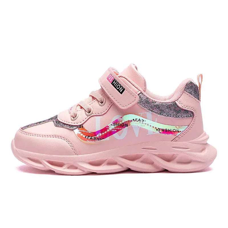 KidzStride: Trendy Sports Shoes for Girls - Orange / 26